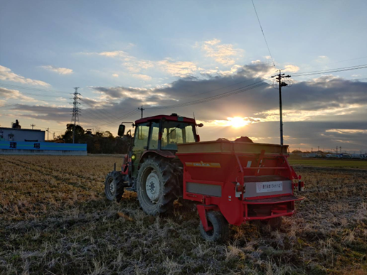 水稲　土づくり×堆肥散布
