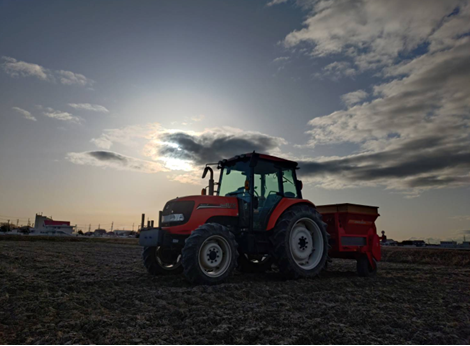 水稲　土づくり×堆肥散布